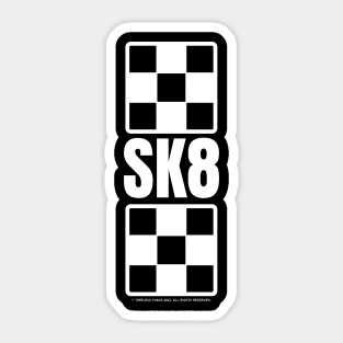 Sk8 Ska Inspired White Design Sticker
